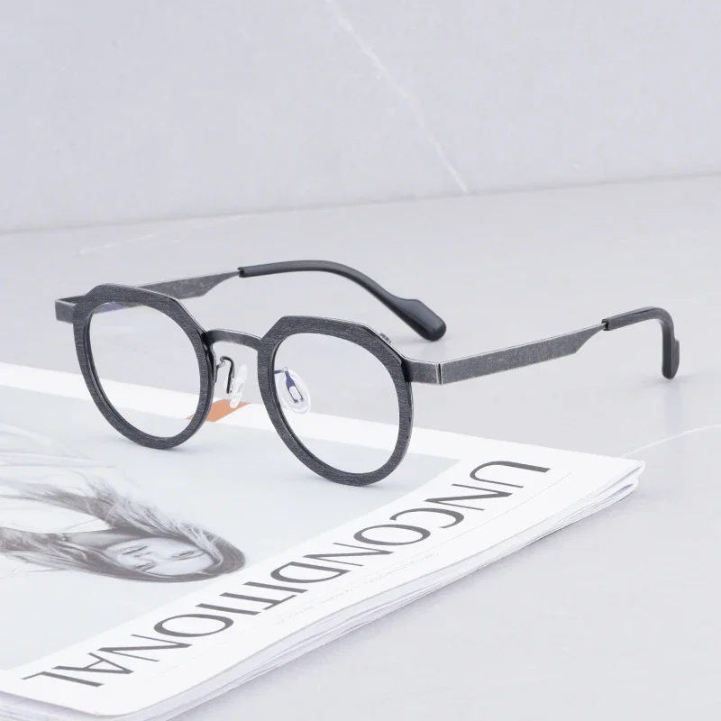 

JAPANESE Style Polygon Eyeglasses Frames Forever Men Myopia Glasses Women Designer Brand Retro Glasses for men 일본안경테