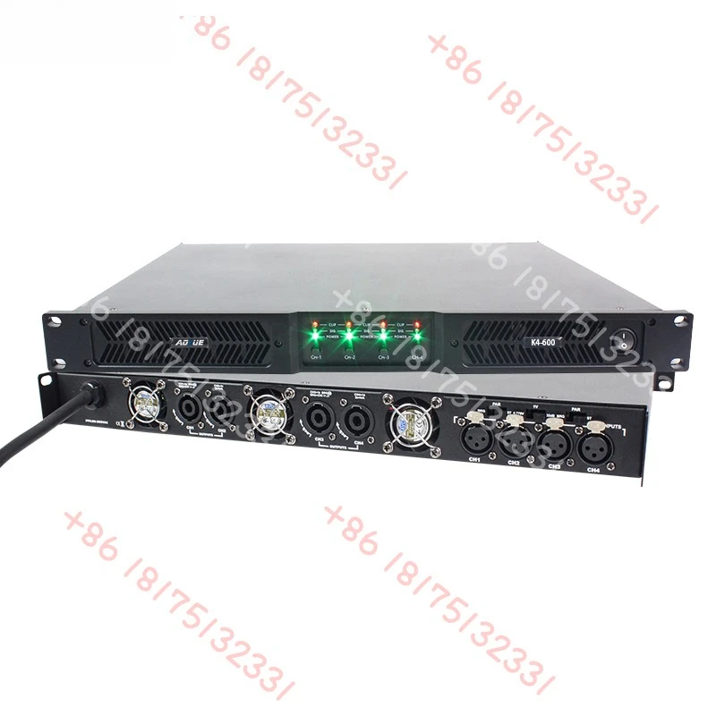 

4 Channel Amplifier Class d Professional 1u 600 Watts Power Amplifier