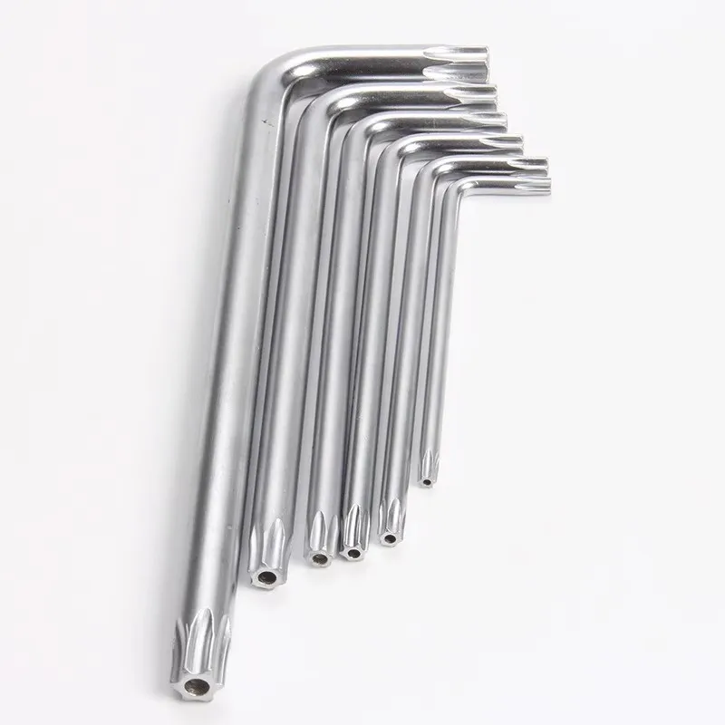 Chiave per bullone di sicurezza a prova di manomissione con testa Torx a sei lobi T10 T20 T25 T30 T40 T45 T50 Chiave terminale per scatola in lega di acciaio al carbonio