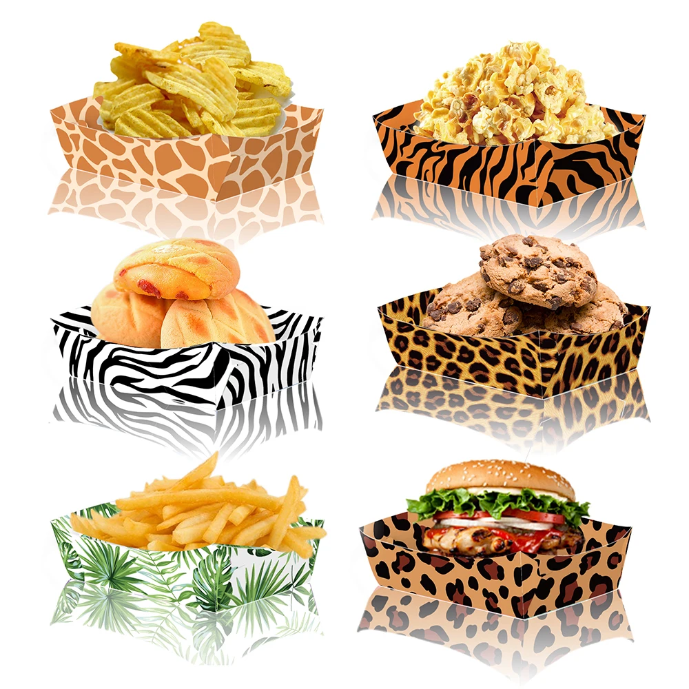 6/12/24/36pcs Jungle Safari Pa - Food Snacks For Baby Shower ulasan dan harga
