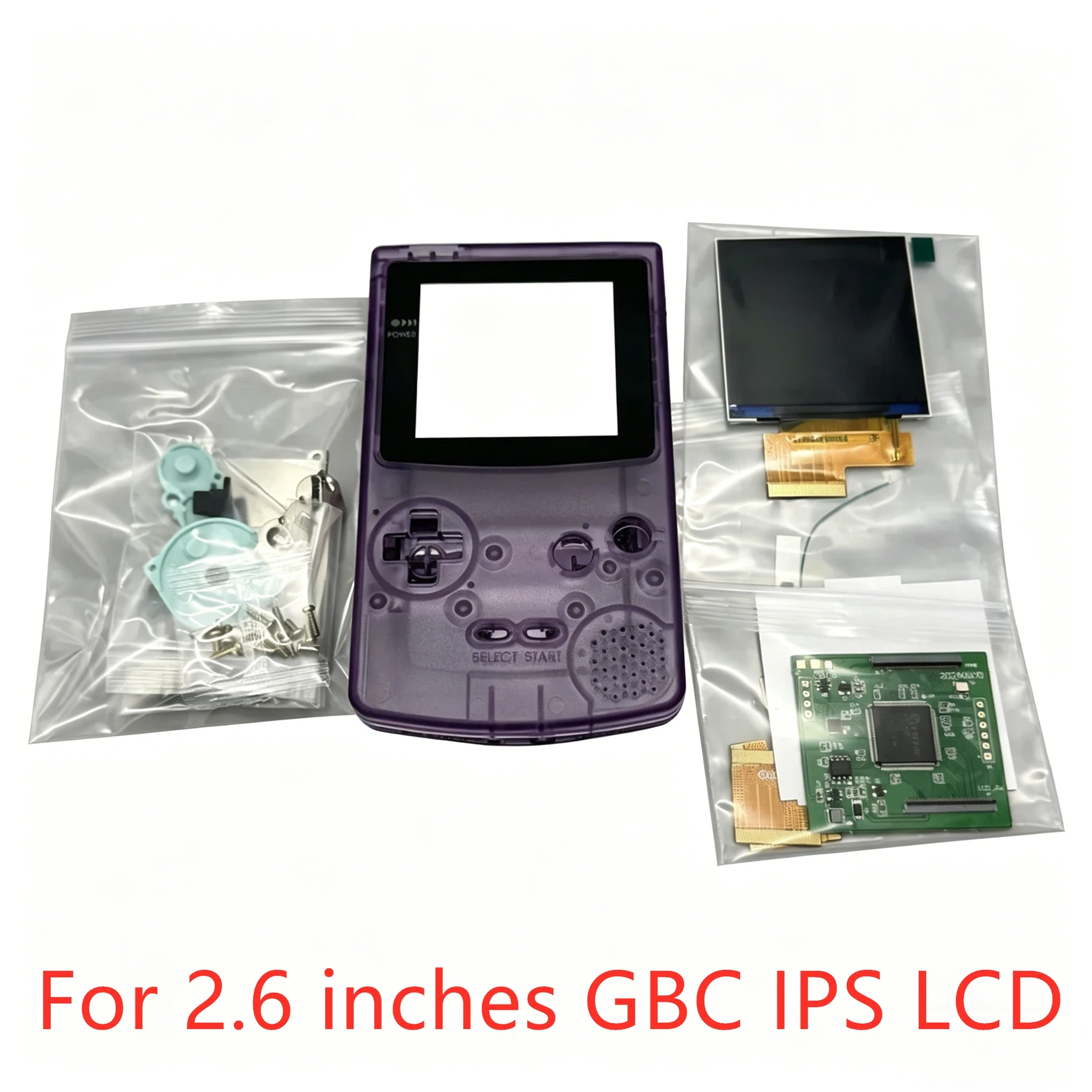

2.6 Inch IPS LCD Screen + New Housing for Gameboy Color GBC Console, Supports Pixel Display