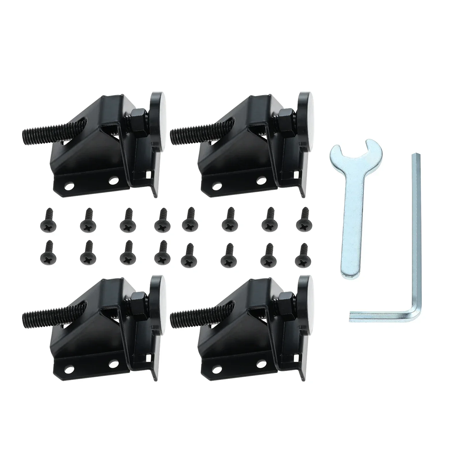 

4pcs Furniture Leg Leveler Adjustable Load Levelers with Screws Allen + Nut Wrench for Workbench Table Cabinet Wardrobe