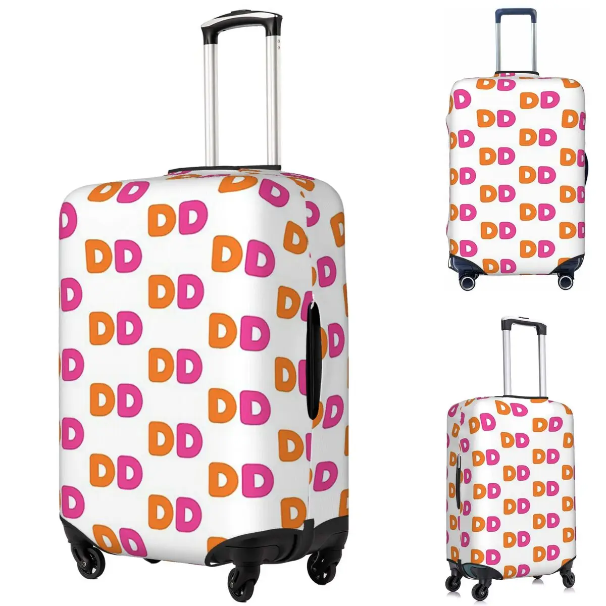 

I Love Dunkin Donuts Suitcase Cover Protection Elastic Trip Luggage Protector Covers for 18-32 Inch
