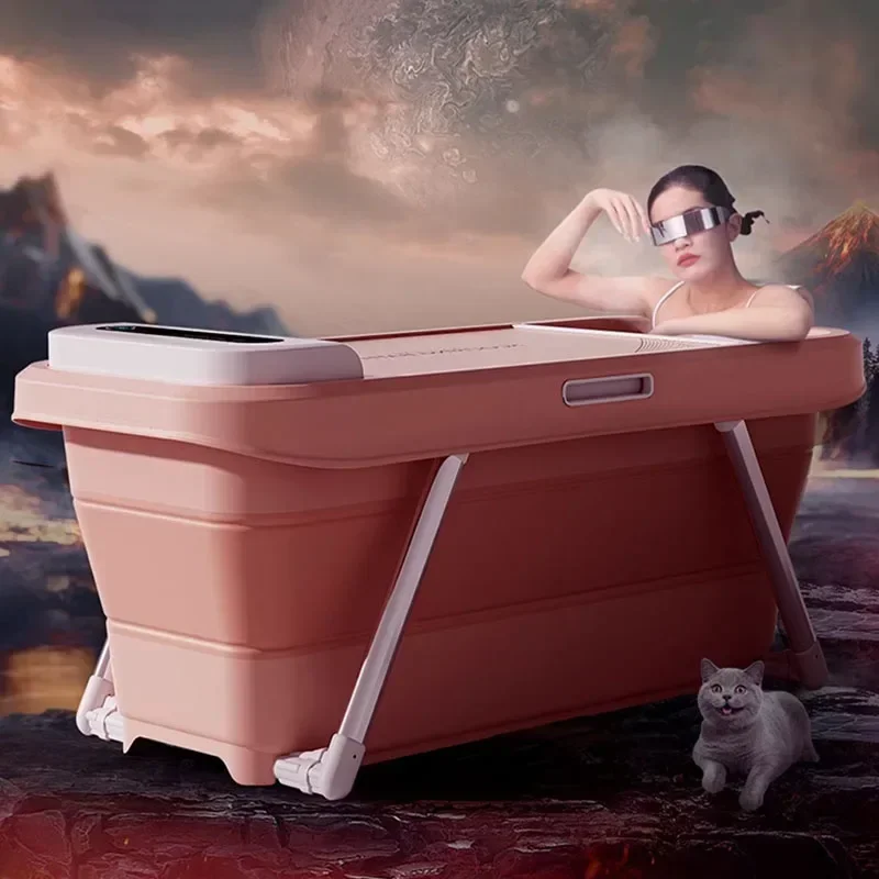 Foldable Bathtub, Strong Sit Design, Miniature Adults Cold Bath Style, Baby Bucket Baignoire Pliante Portable Furniture