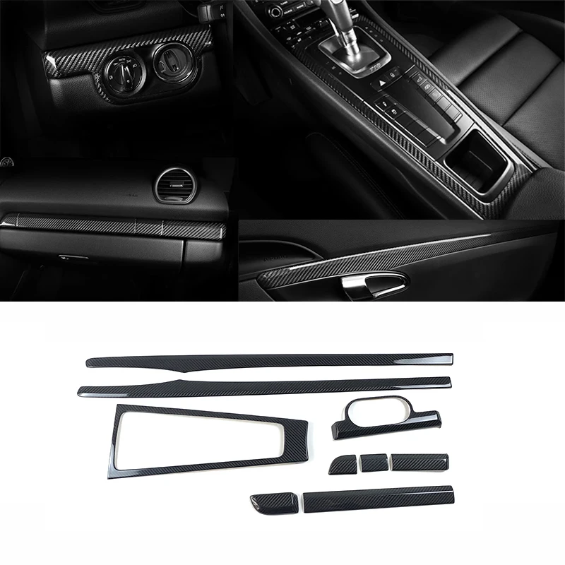 

Left Hand Drive Dry Carbon Fiber Interior Patch on Trim Kit Upgrade for 718 981 991 Cayman Boxster 2016-2023