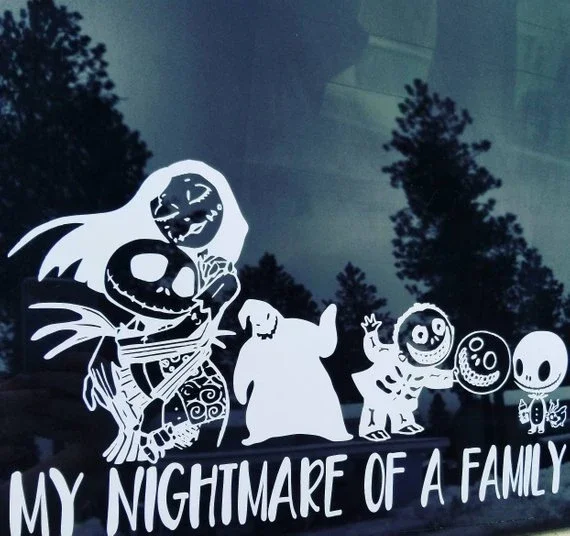 For Nightmare before Christmas family car decal