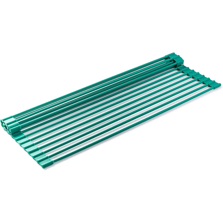 

Dish Rack Over Sink Drying Rack Roll Up Dish Drying Rack Silicone Stainless Steel Dish Drainer Dish Drying Mat Kitchen Drying R
