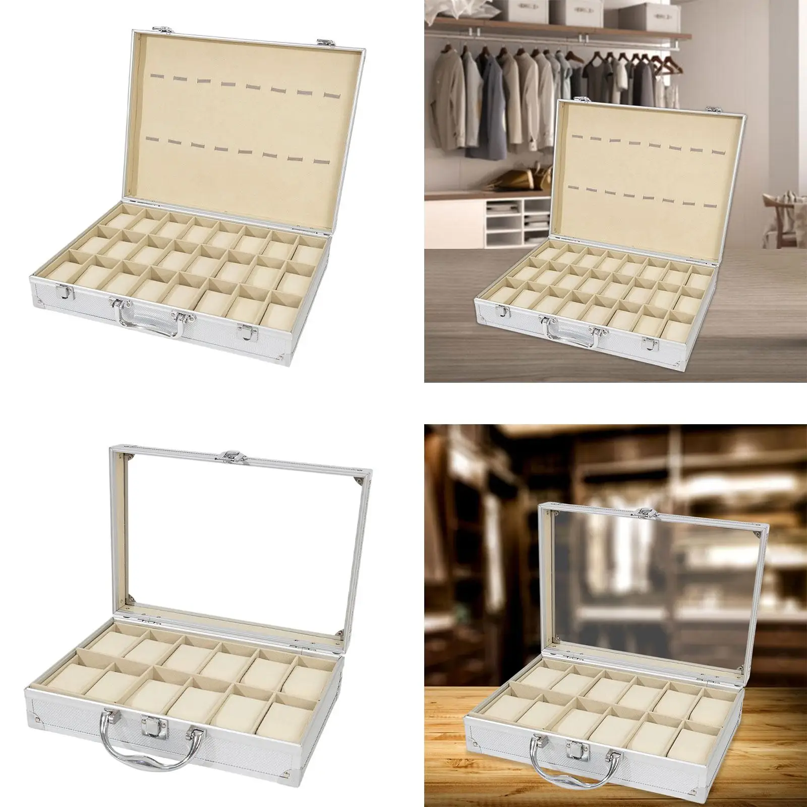 

Watch Case Carrying Case Elegant Shockproof Holder Organizer Collection Storage Box Luxury Watch Box for Father Collectors