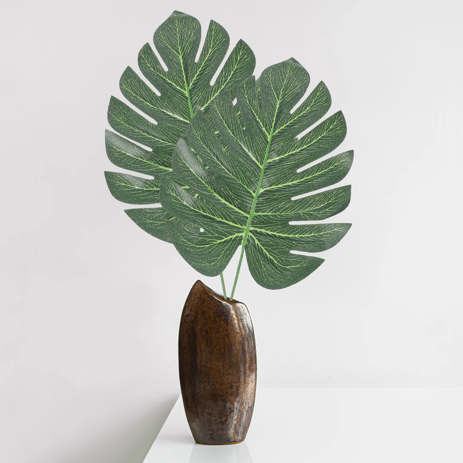 

12 Pcs Artificial Monstera Leaves Decoration Realistic Simulated Leaf Banquet Party Supplies Wedding Table Arrangement Faux