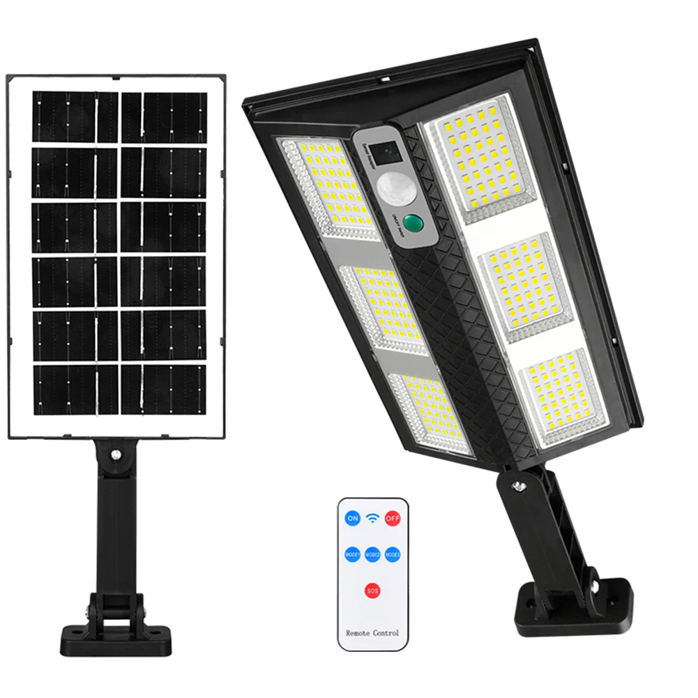 Motion Sensor Street Light, IP65 impermeável, ao ar livre, luz solar do jardim, quintal, garagem, pátio, varanda