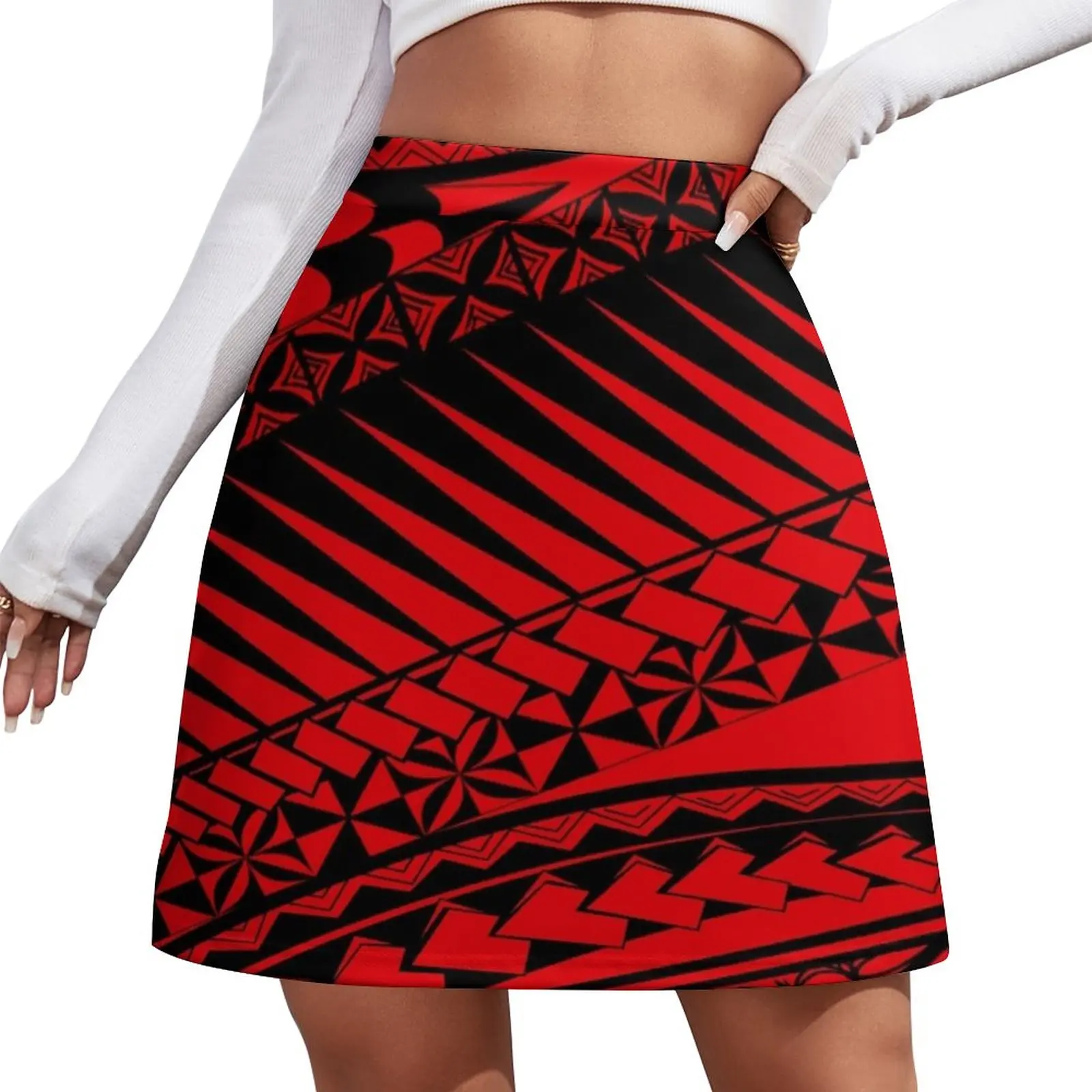 

Mix Polynesian Designs Mini Skirt japanese fashion Women skirt