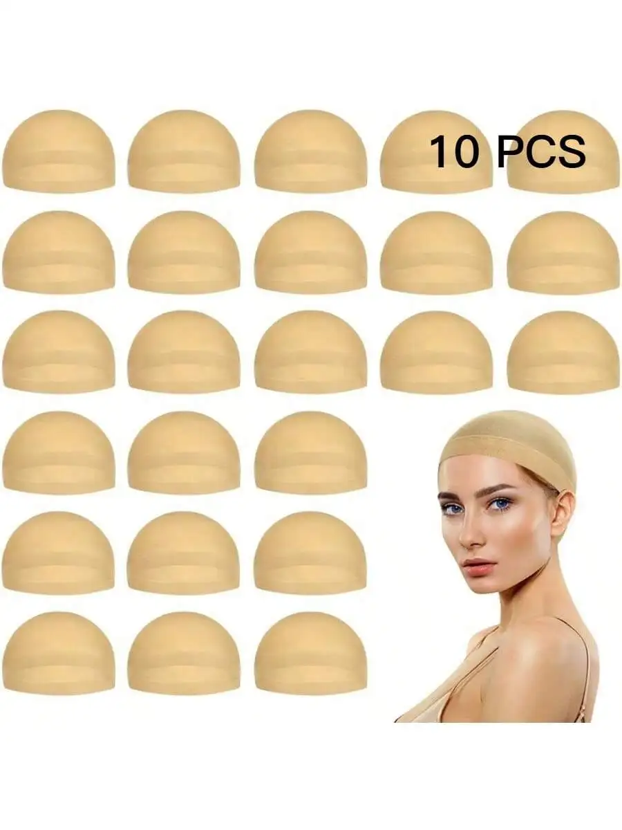 10 Pcs Wig Caps for Women Men, Stretchy Mesh Hair Net for Cosplay Under Wigs, Invisible
