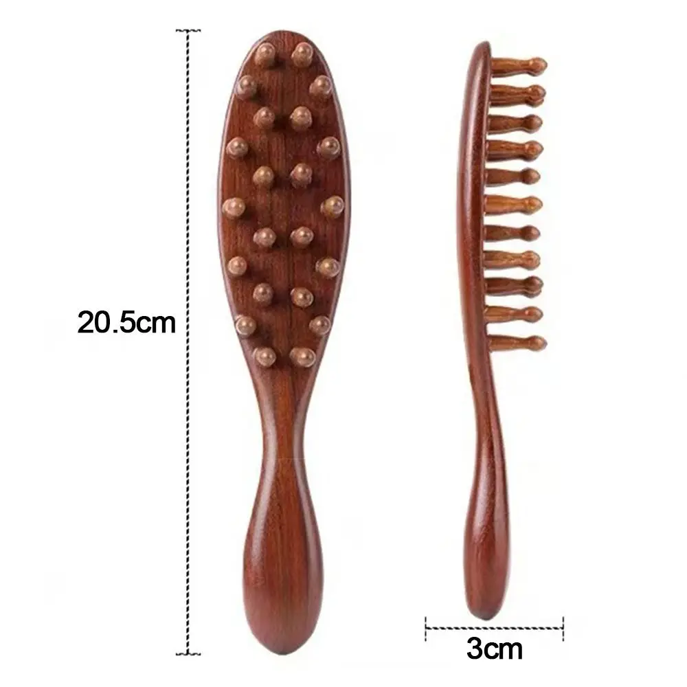 Delicate Body Meridian Massage Comb Head Massage Hair Brushing Scalp Comb Handcrafted Anti-static Sandalwood Comb