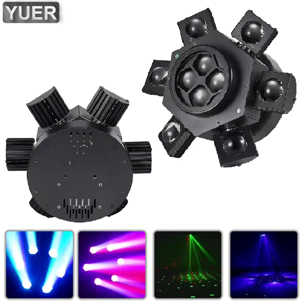 

10X10W RGBW CREE Bee Eye Laser Beam Strobe Effect Light DMX512 22CH For DJ Dicso Stage Dance Floor Wedding Musci Party Bar Club
