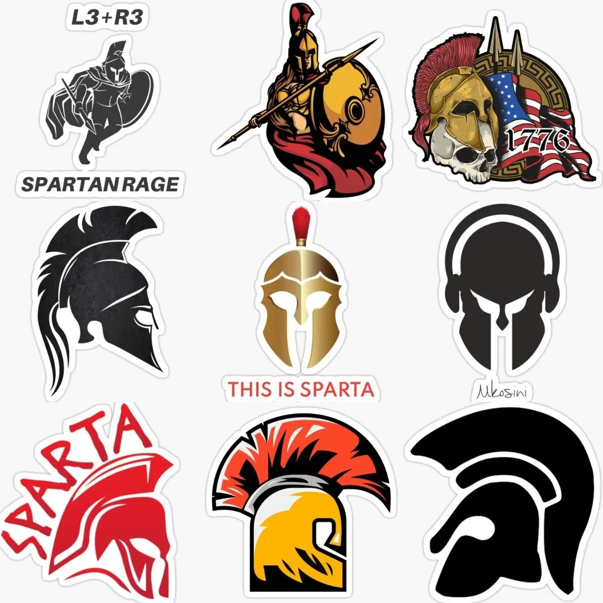 

Creative Spartan Warrior Helmet Personalized Waterproof Stickers Accessories for Decorate Car Truck Wall Van Motorcycle Off-road