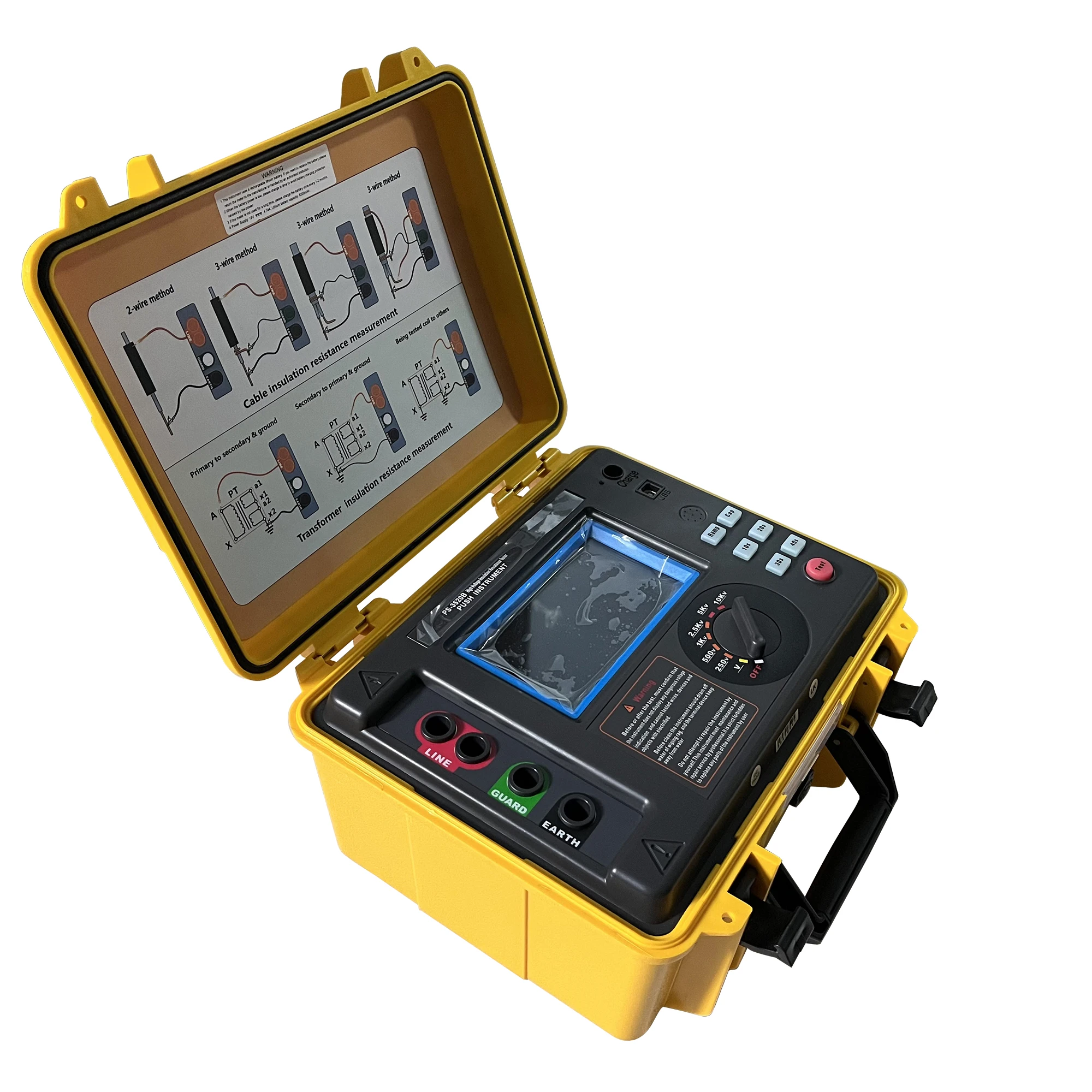 Push Electrical Digital 5kv Insulation Resistance Tester