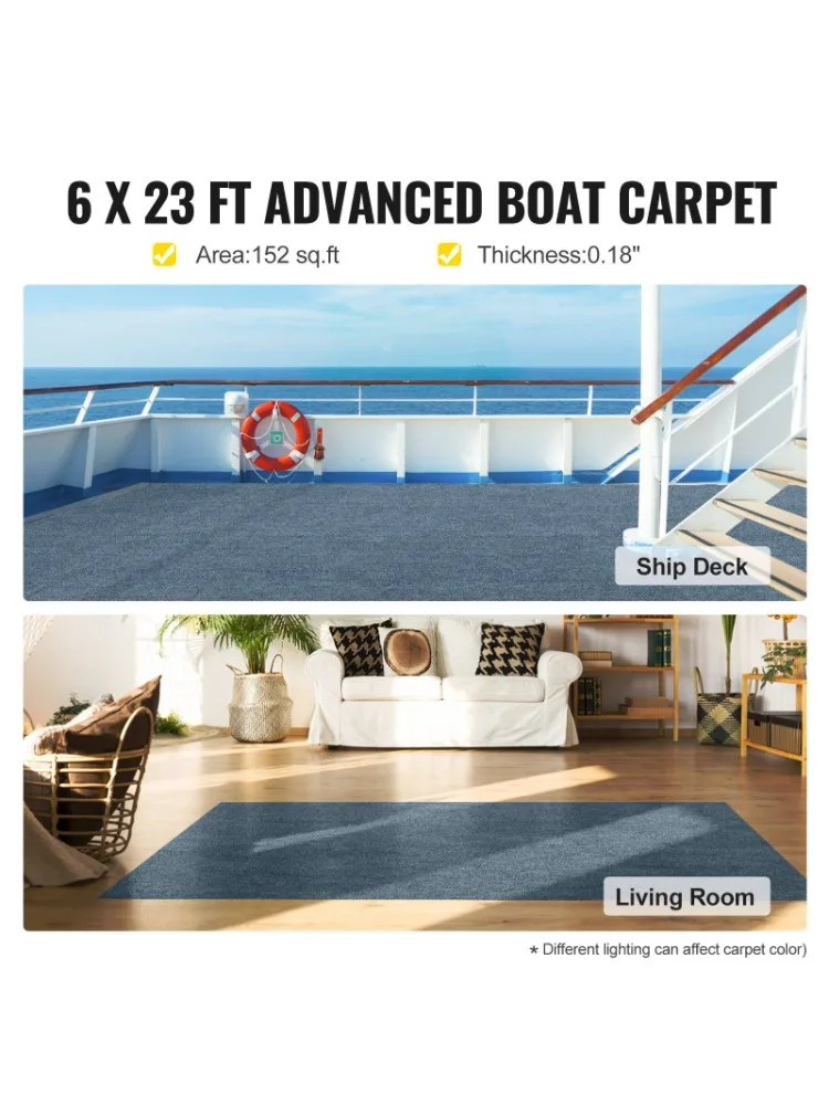 Gray Marine Carpet 6ft x 23ft Marine Carpet Indoor Outdoor Carpet For Patio Deck