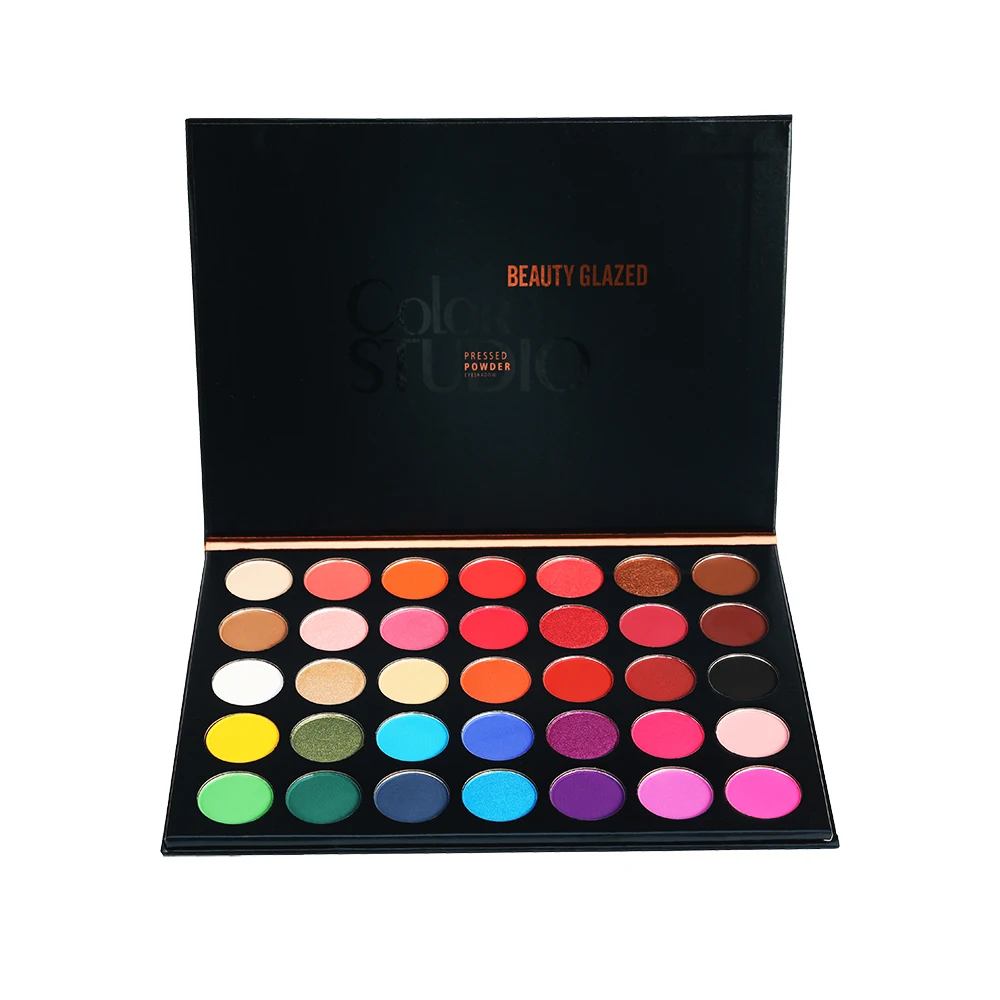 Beauty Glazed Eyeshadow Palette 35 kolorów Matte Shimmer Natural Smokey Glitter Zestaw do makijażu dla wszystkich rodzajów skóry
