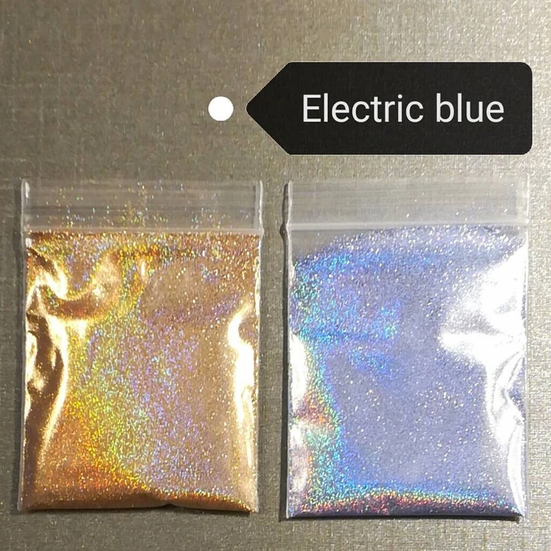 1Pack 5g Super Fine 0.2mm Laser Nail Glitter Powder Holographic Mirror Powder Laser Dust Nail Art Chrome Pigment Glitter FD072