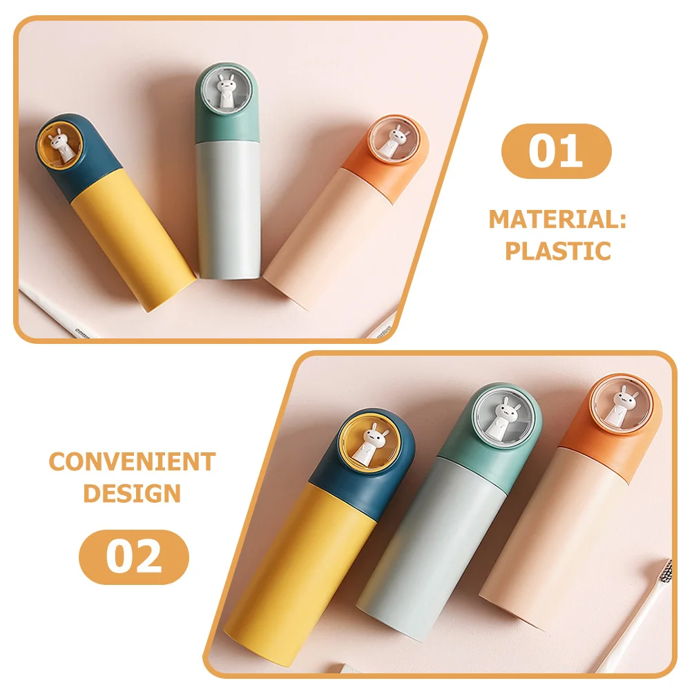 

3Pcs Portable Toothbrush Container Leakproof Design for Home Travel and Business Toothbrush Travel Case Storage Box