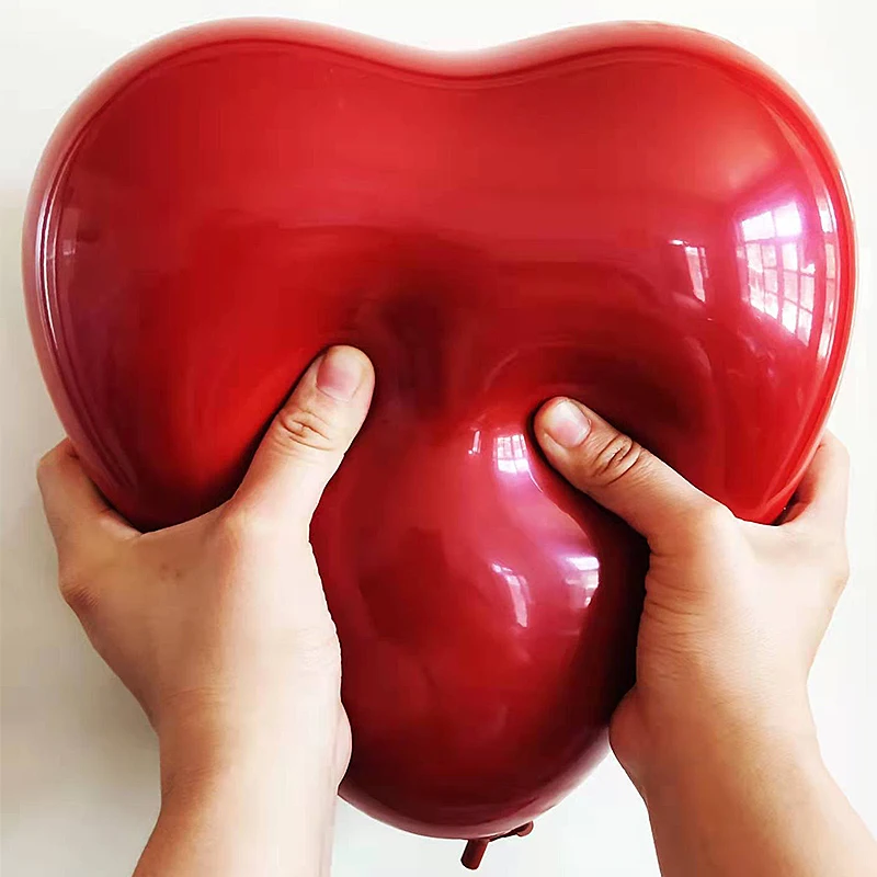 10 Inch Red Heart Balloons Thickened Latex Inflatable Love Shaped Balloon Valentine Day Birthday Wedding Party Decor Supplies