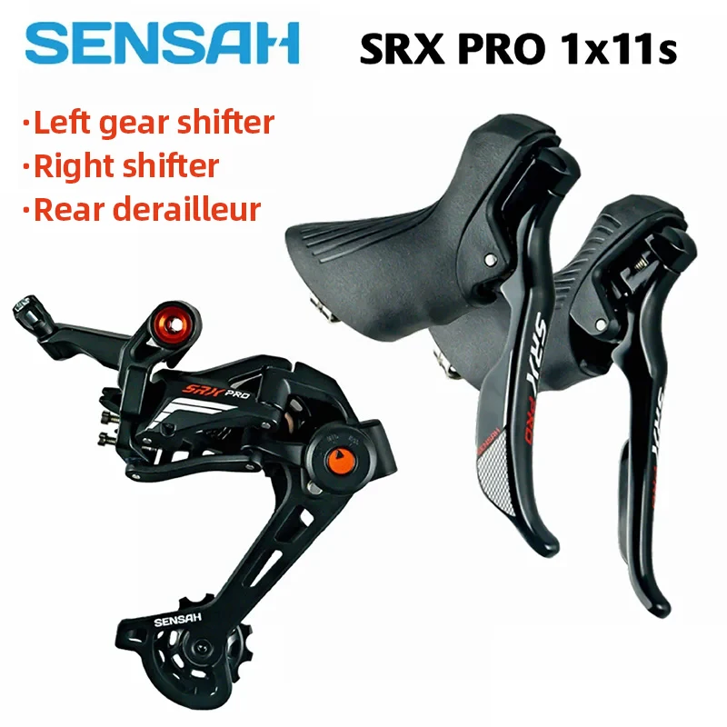 

SENSAH Bicycle Derailleur SRX PRO 11s Road GroupSet for Gravel Bikes Rear Derailleur Max Compatible with 52T Bicycle Parts