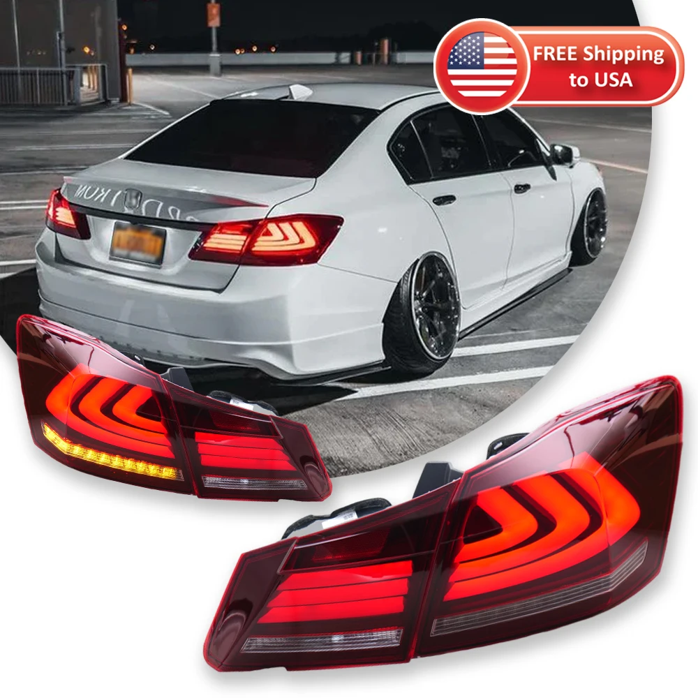 TYPY Car Lights For Honda Accord Taillight 9th Gen 2013-2015 LED Projetor Tail Lamp Daytime Running Light Automotive Accessories