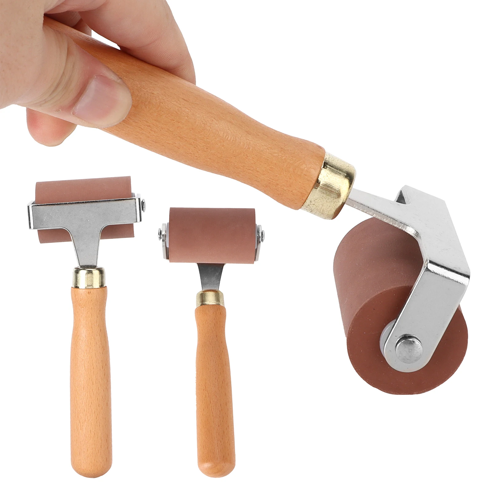 Brayer Weiche, Flexible, Robuste Elastische Gummiwalze für Druckgrafik, Scrapbooking, Bastelarbeiten, Gummi-Farbroller – Detail 4