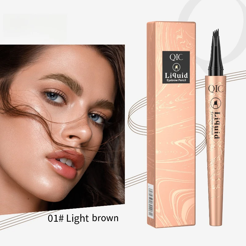 Vi Solo Na Casa Solo Nauki Eyebrow Pencil Flüssiger wasserfester Augenbrauenstift Wischfester Augenbrauenstift mit langlebigem Skizzen-Augenbrauenstift mit vier Krallen