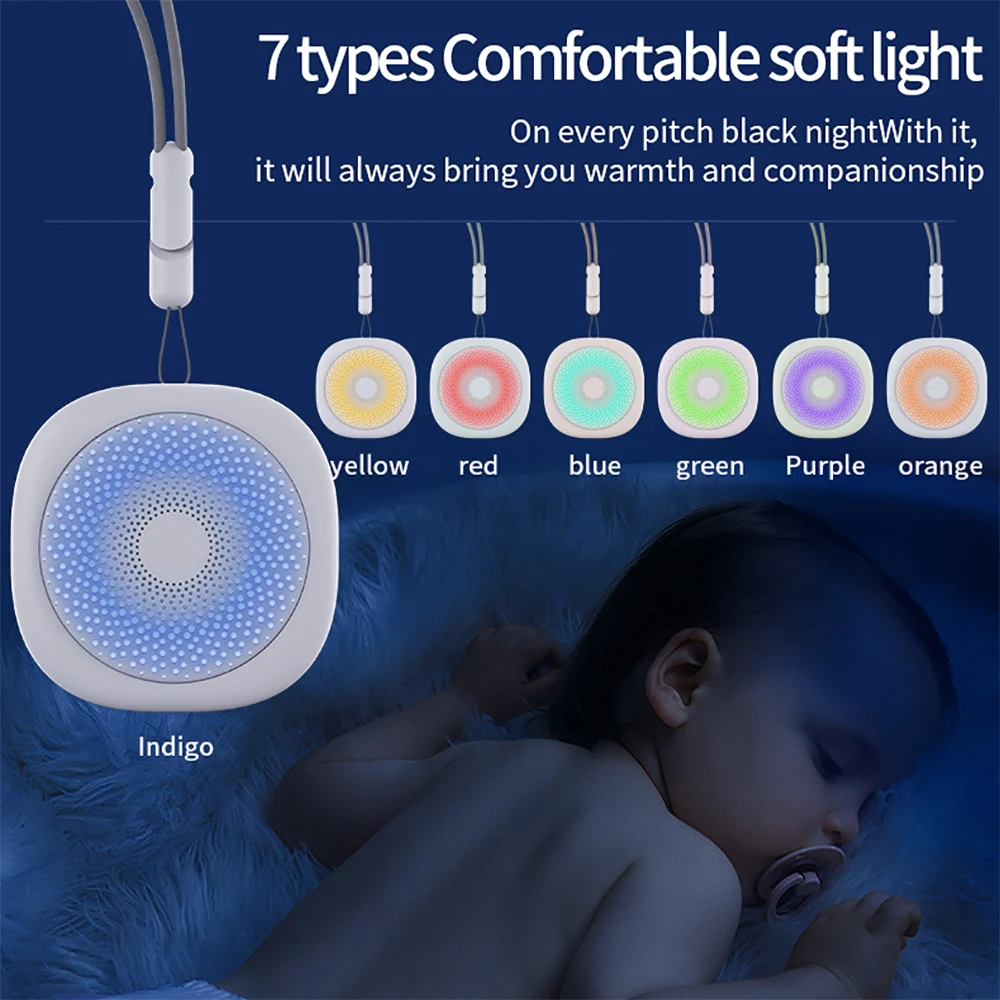 Baby Sound Machine White - White Noise Machine 10 Soothing Sounds