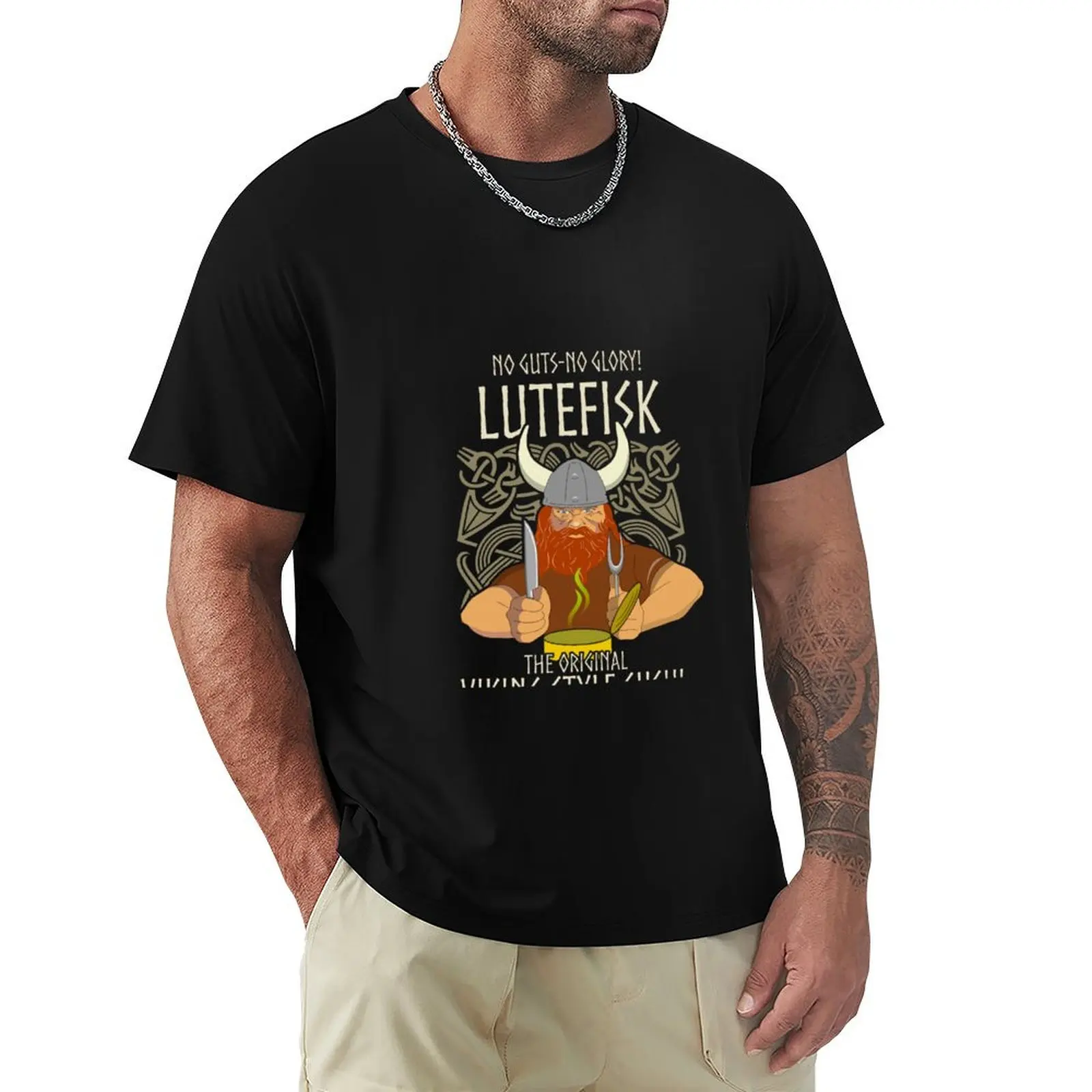 

Lutefisk Christmas Fish Original Viking Sushi Funny Lutefisk T-Shirt Lightweight Running T-Shirt