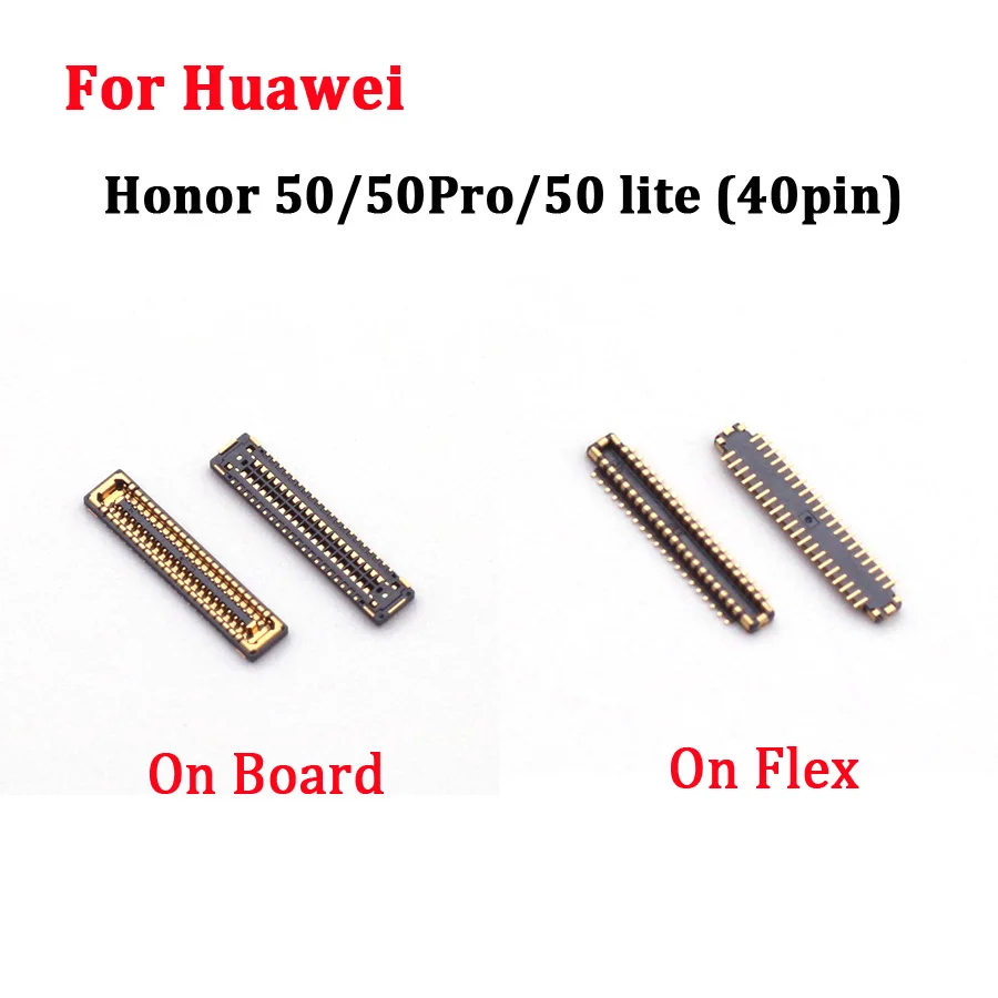 2Pcs New Screen LCD Display Connector FPC On Board Flex Cable For huawei honor 50/50Pro/50 lite 40pin