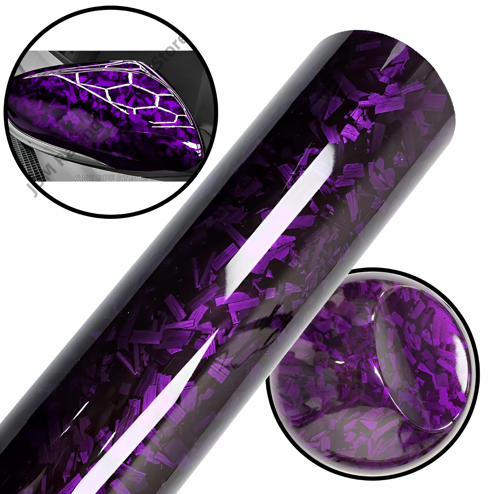 Carbon Fiber Car Stickers Purple Crystal Vinyl Film Forged Carbon Fiber Wrapping Vinyl Auto Tuning Covers for Car Accessories