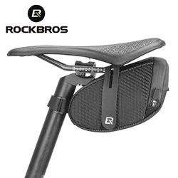 ROCKBROS ≈0.5-1.5L Bicycle Bag Portable Saddle Seatpost Tail Bike Bag Waterproof Reflective MTB Road Cycling Rear Bag Panniers