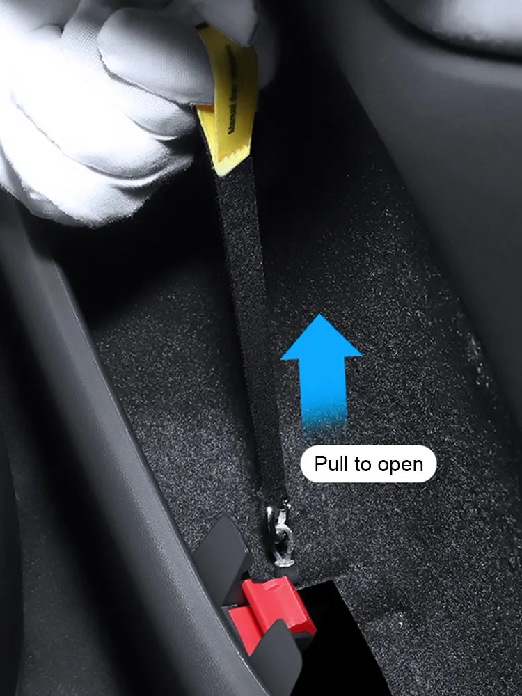 Car Door Emergency Handle Extended Manual Door Release Back Door Release Handle Emergency Safety Pull Rope for Tesla Model Y