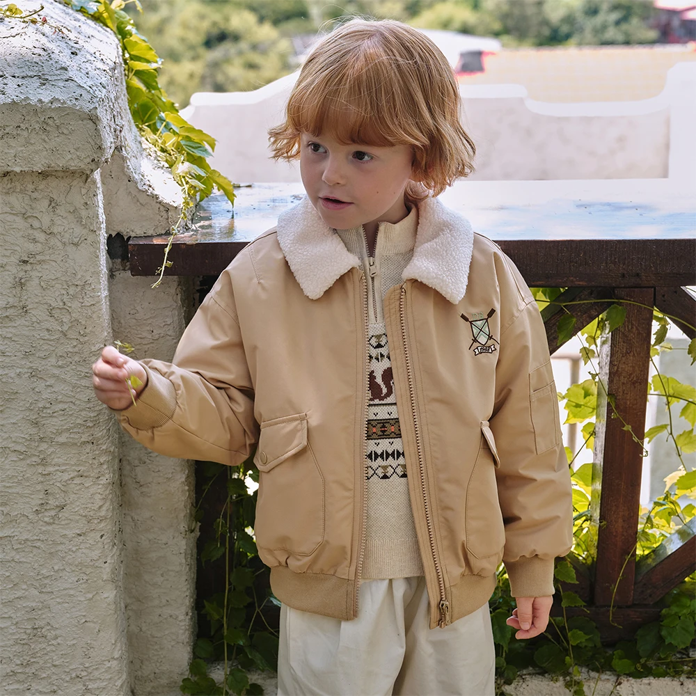 Dave Bella Boys Winter Autumn Warm Jacket for Children Casual 7-13 Years Polar Fleece Outerwear Kids Clothing DK4253641