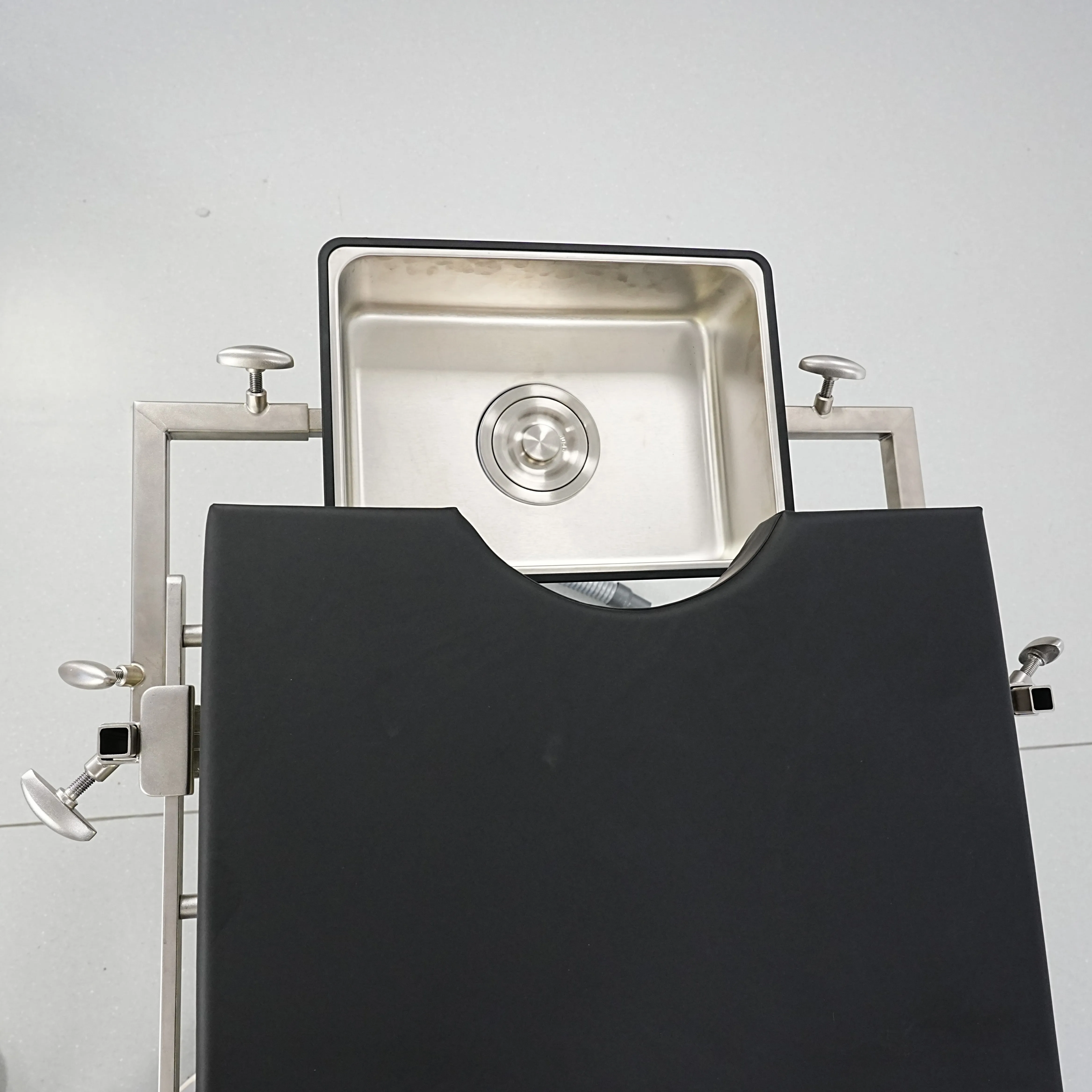 Stainless Steel Surgical Waste Basin with Drain – Operating Table Accessory & Replacement Part
