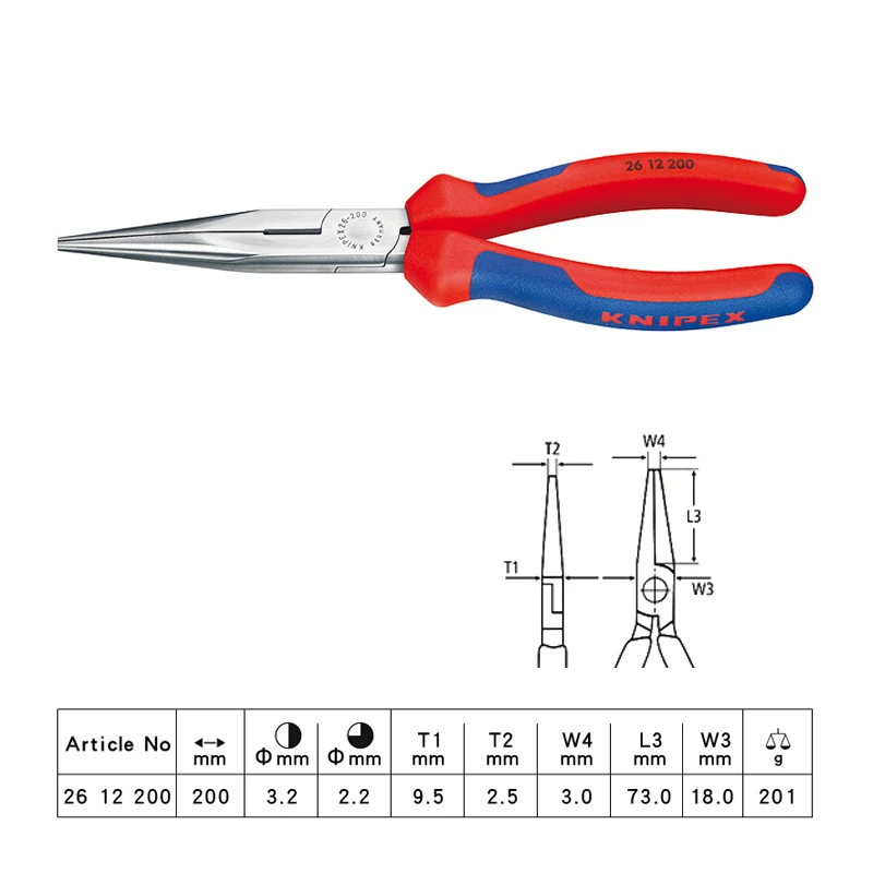 KNIPEX Tool 00 20 11 3Pcs Plier Sets Multi-Component Combination Pliers 0302180 |Snip Nose 2612200 |Diagonal Cutter 7002160