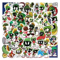 55Pcs Marvin the Martian Stickers Vinyl Waterproof Funny Cats Decals for Water Bottle Laptop Skateboard Scrapbook Luggage Toys