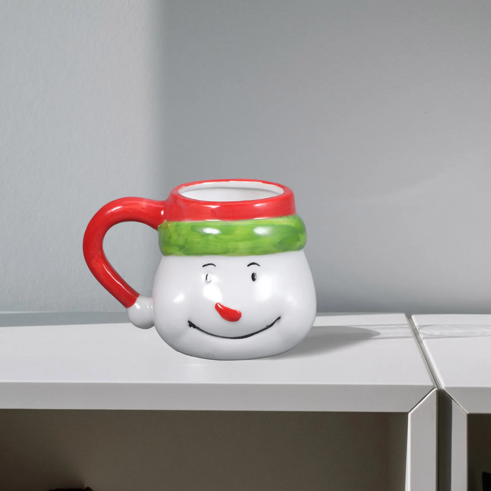 

Ceramic Christmas Mug 401-500ml Lovely Snowman Shaped Water Cup Multi Function Coffee Mug Home Office Decorative
