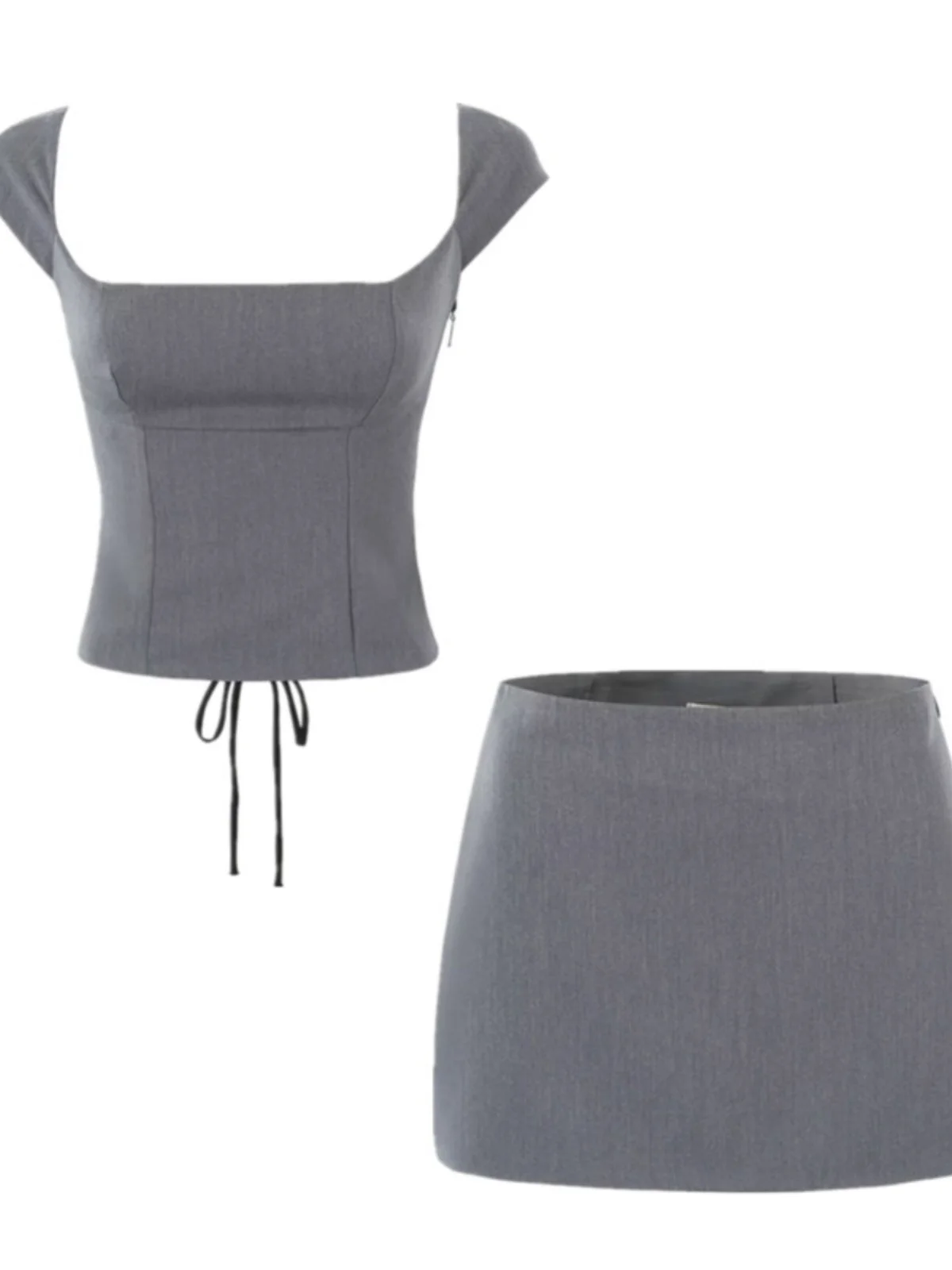 

Ретро Spicy Girl Sle с квадратным воротником и ремешком на талии, комплект юбки, летняя модная женская одежда, облегающая длинная одежда...