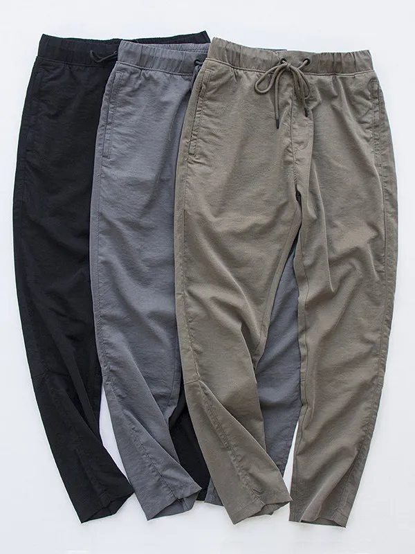 

Pierre Cardin Men's Ice Silk Straight Leg Casual Pants Breathable Qui Dry Lightweight Summer Elastic Sports Long Trousers