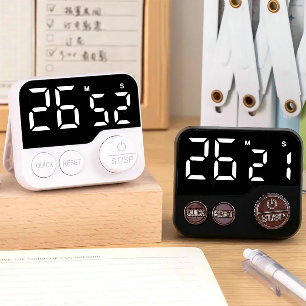 Temporizador Digital con pantalla grande, temporizador inteligente, reloj electrónico de cuenta atrás para cocinar, alarma de recordatorio mecánico LED, accesorios de herramientas de cocina