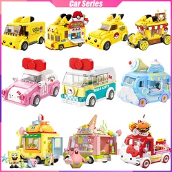 Keeppley Pokemon Building Blocks Spongebob Sanrio Cars Model Decoration Puzzle Assembling Model Toys Birthday Gifts for Kids