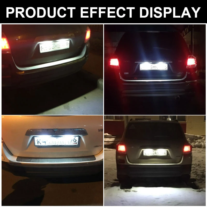 2Pcs Car LED Number License Plate Light for Toyota Highlander 07-13 Harrier H200 200 Series Hiace/Hiace S.B.V Land Cruiser 200 view 5