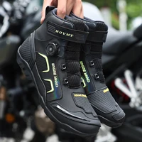 New Motorcycle Boots Men Leather Motos Breathable Anti Slip Wear-resistant Riders Boots Motorbike Racing Ankle Length Shoes