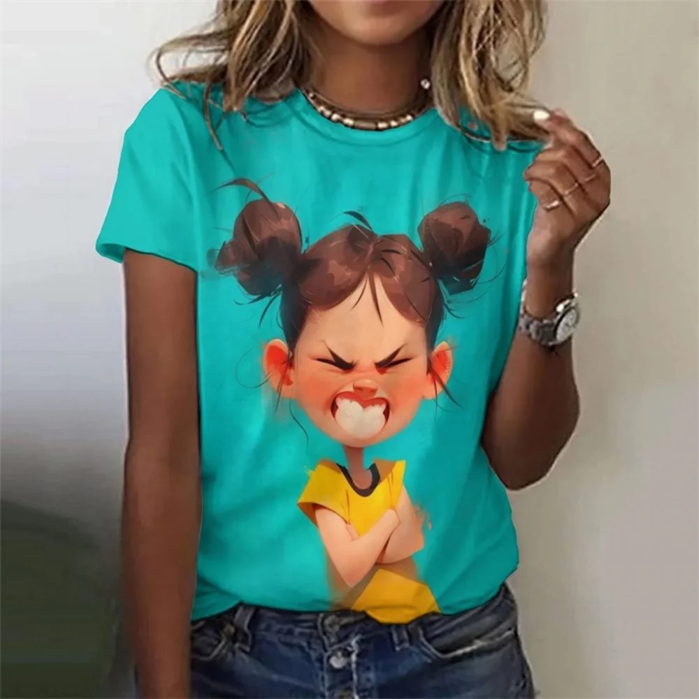 

Anime Girls 3D Print Women T Shirt Y2k Tops Girl Plus Size Anime Graphic Tee Female Trend Harajuku Short Sleeve Tees Clothing