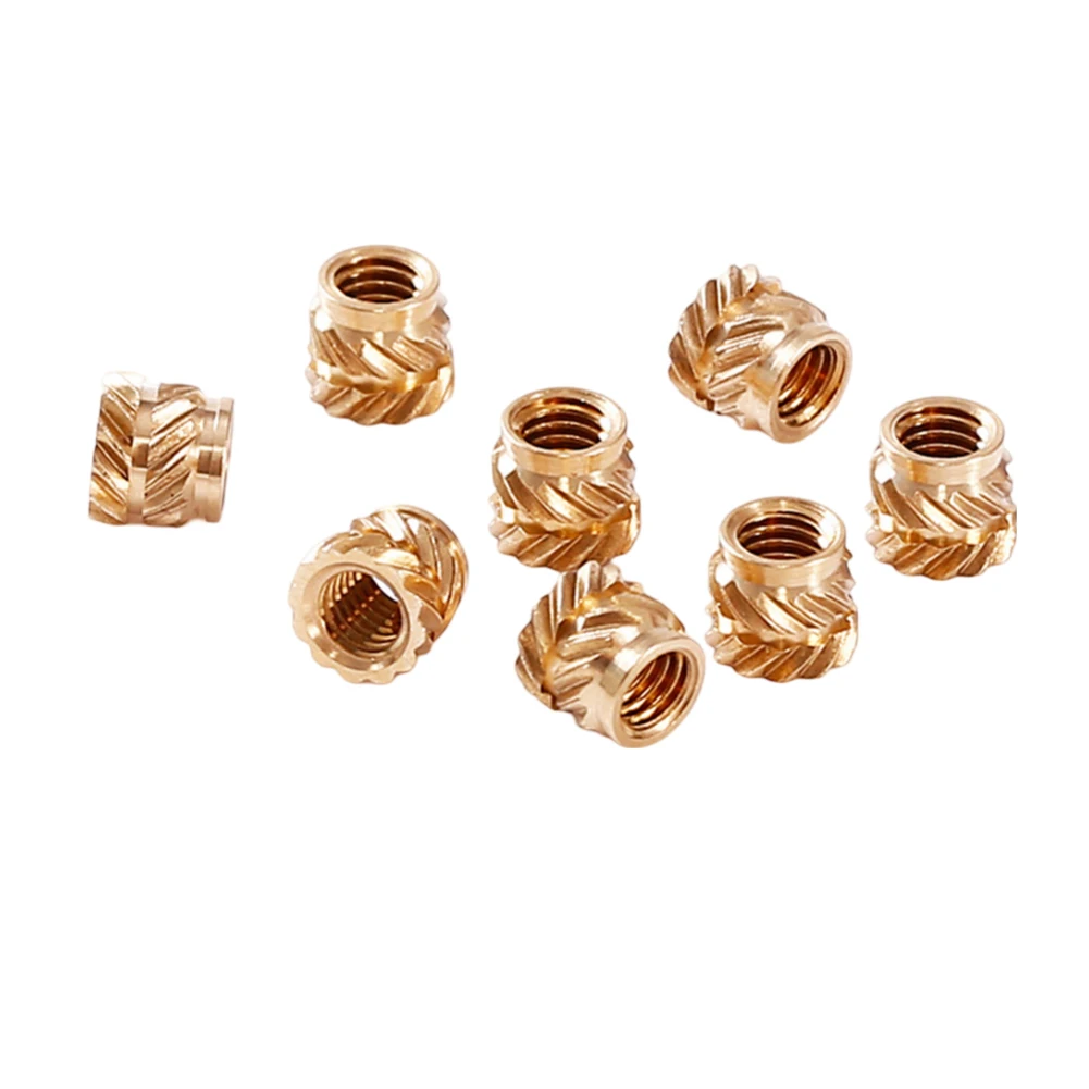 For Injection Molding About 6x4x1cm Brass Threaded Nuts Brass Threaded Inserts Kit Edc Mechanic Injection Nut Kit