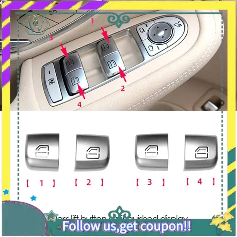 

Upgraded 2Set Door Window Glass Lifter Control Switch Button For Mercedes-Benz C Class W205 GLC W253