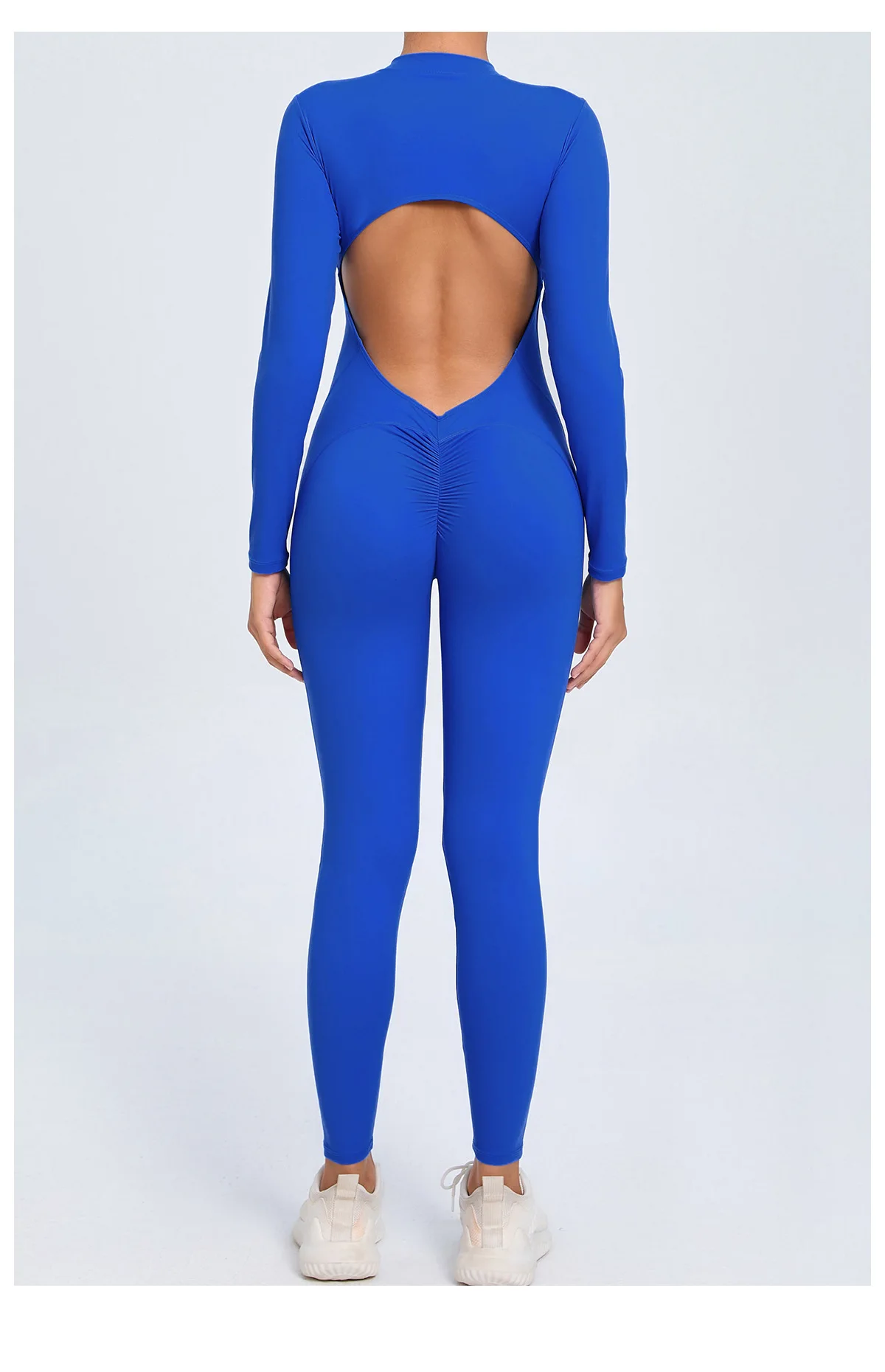 

Hollow Backless Sport Jumpsuit Women Sexy Monkeys Tracksuit Long Sleeve Zipper Fitness Overalls One Piece Gym Set Yoga Outfit